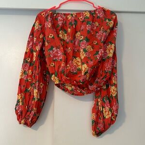 Floral off the shoulder top